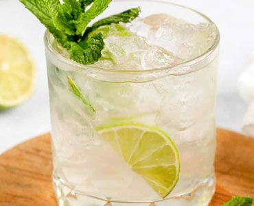 Mojito - White rum, Sugar, Lime juice, Soda water, and Mint leaves